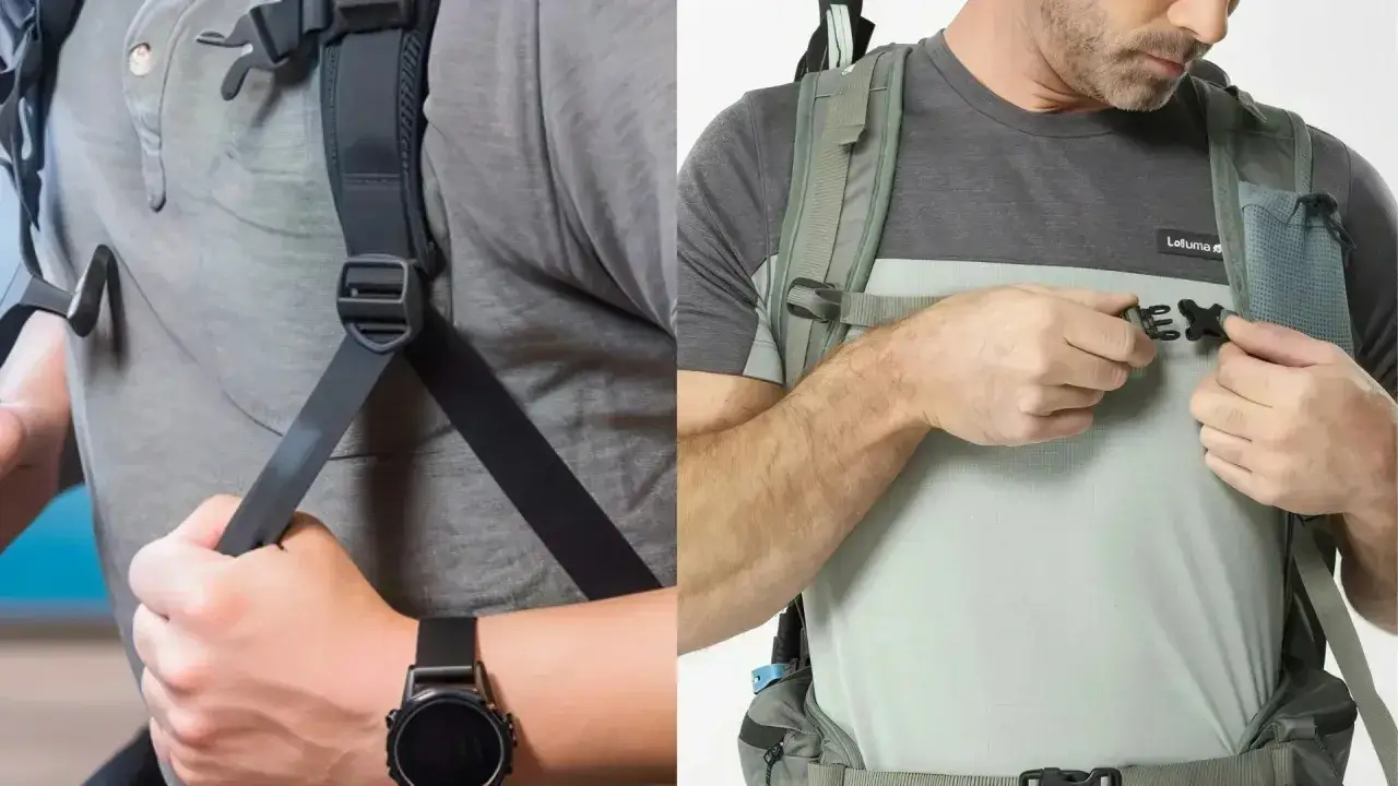 D&eacute;tails sur comment choisir son sac de randonn&eacute;e : ajustement des sangles et des boucles pour un port confortable.